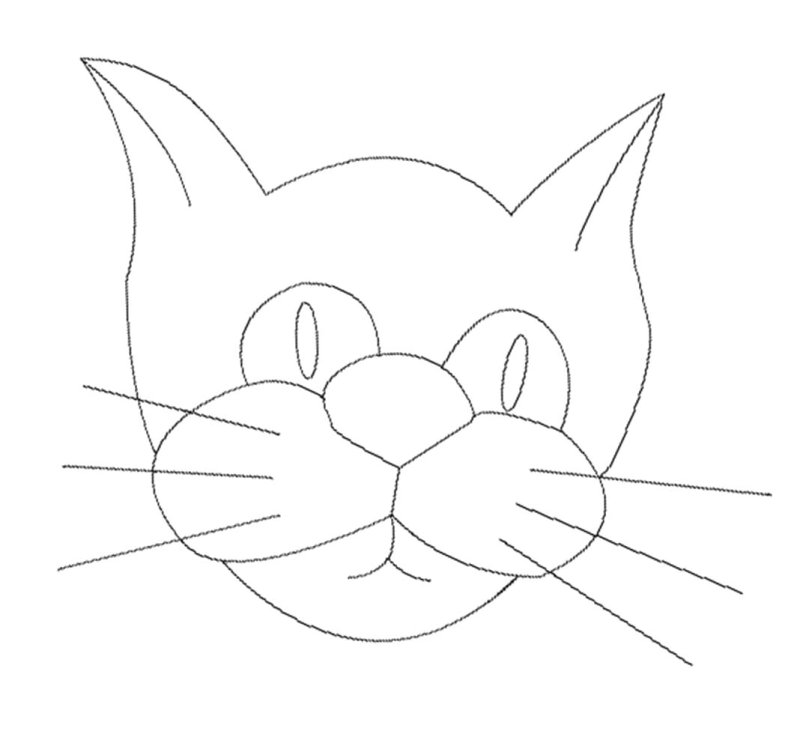 Кошачья мордочка рисунок