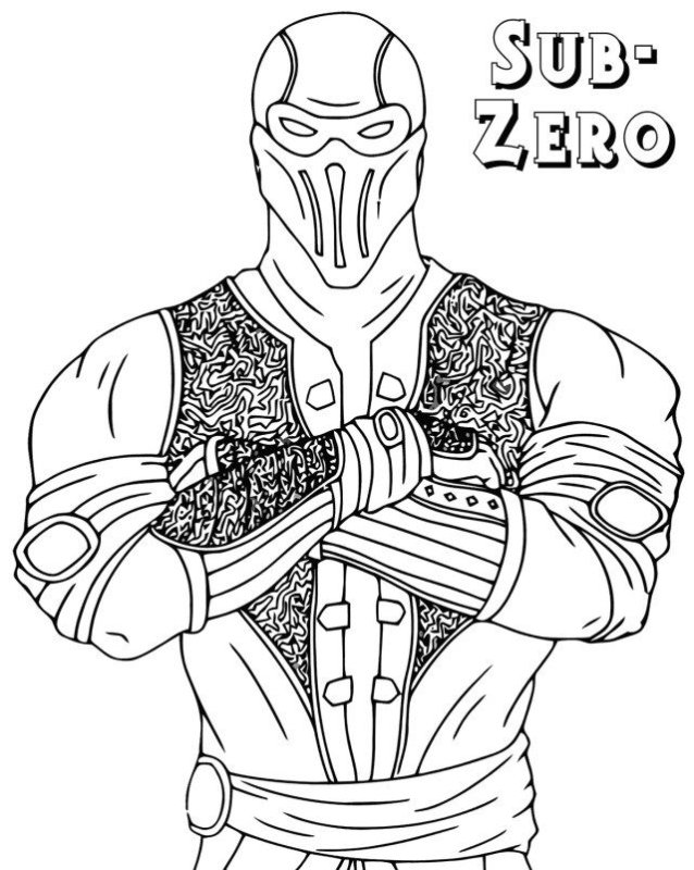 Раскраска мортал комбат Сабзиро