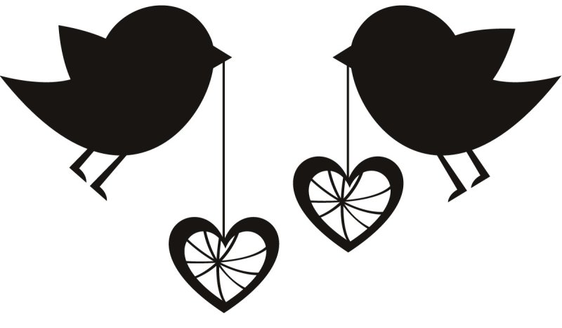 Трафарет птички для вырезания