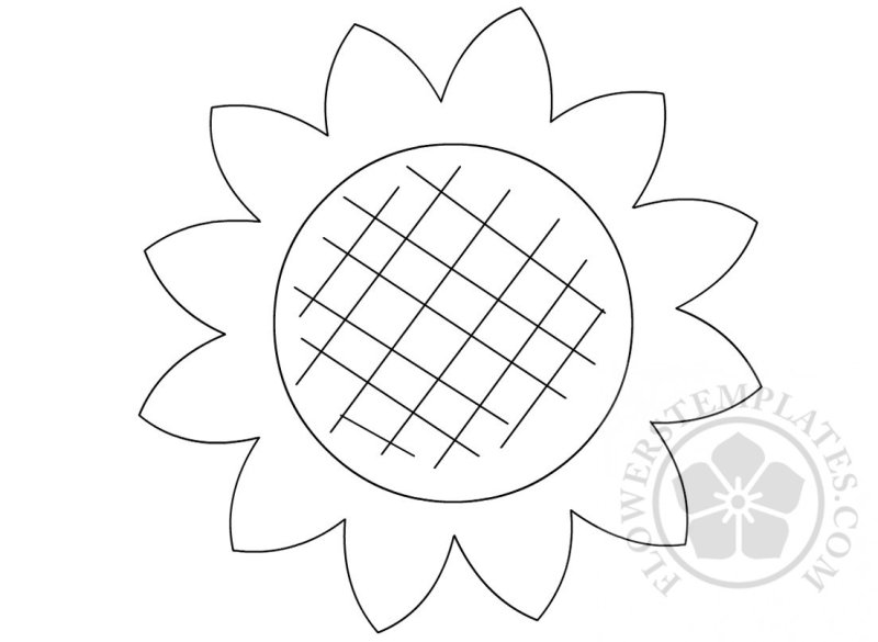 Трафарет подсолнуха для вырезания