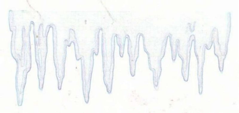 Трафарет сосульки для вырезания