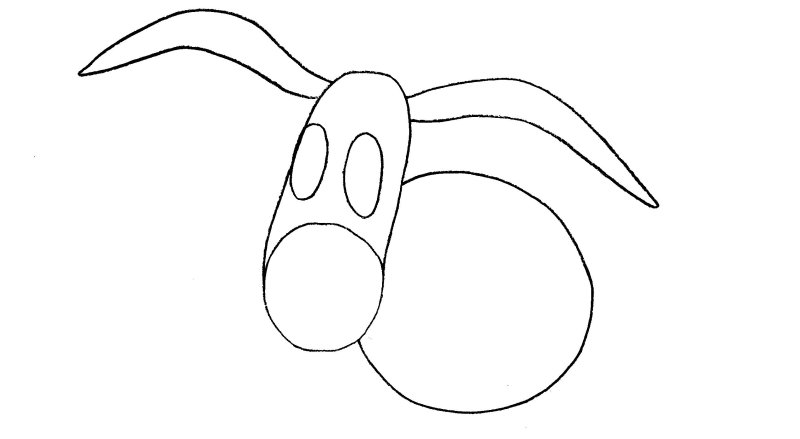 Ослик рисунок карандашом