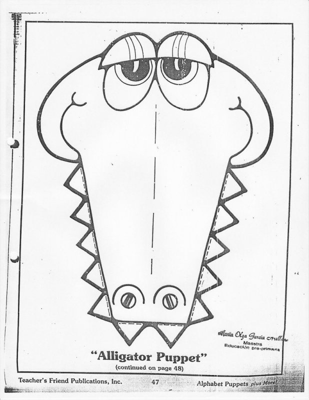 Бумажная маска крокодила