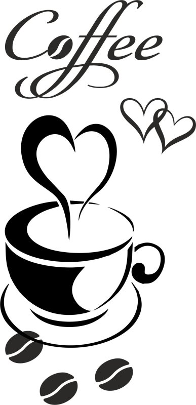 Трафарет кофейной чашки