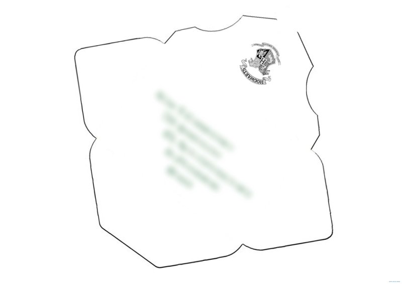 Письмо Гарри Поттера шаблон