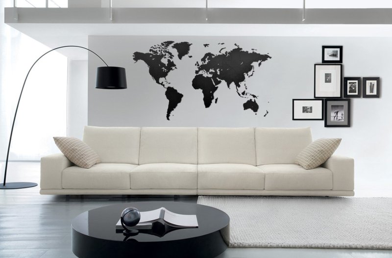 Трафарет карта мира для стен под покраску