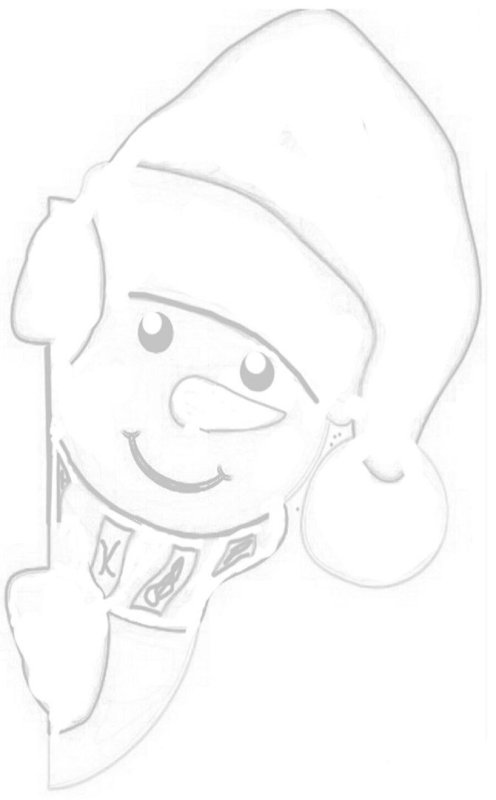 Украшение окон Снеговики выглядывают