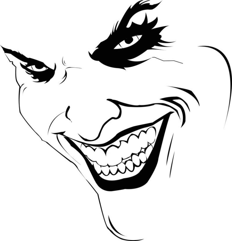 Джокер черно белый