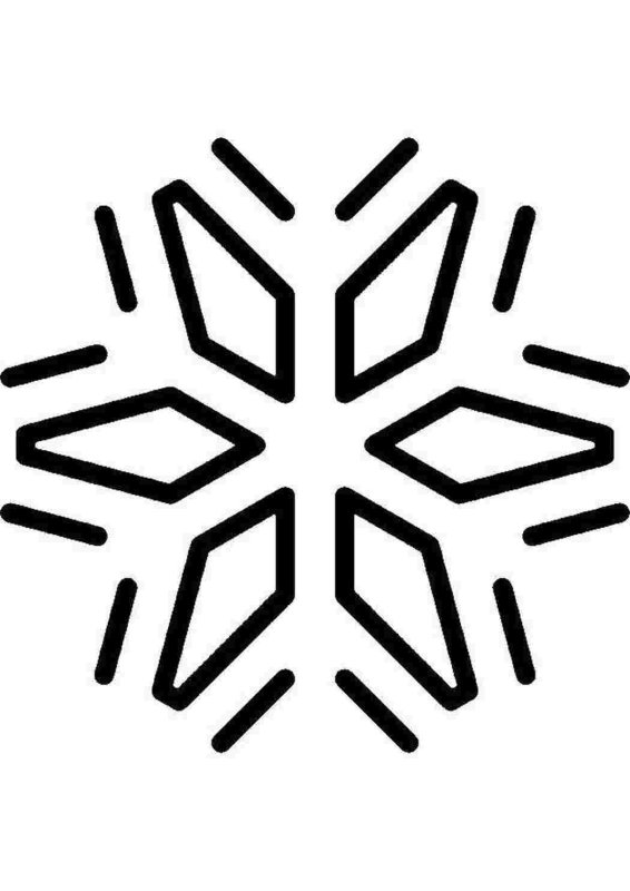 Снежинка контур