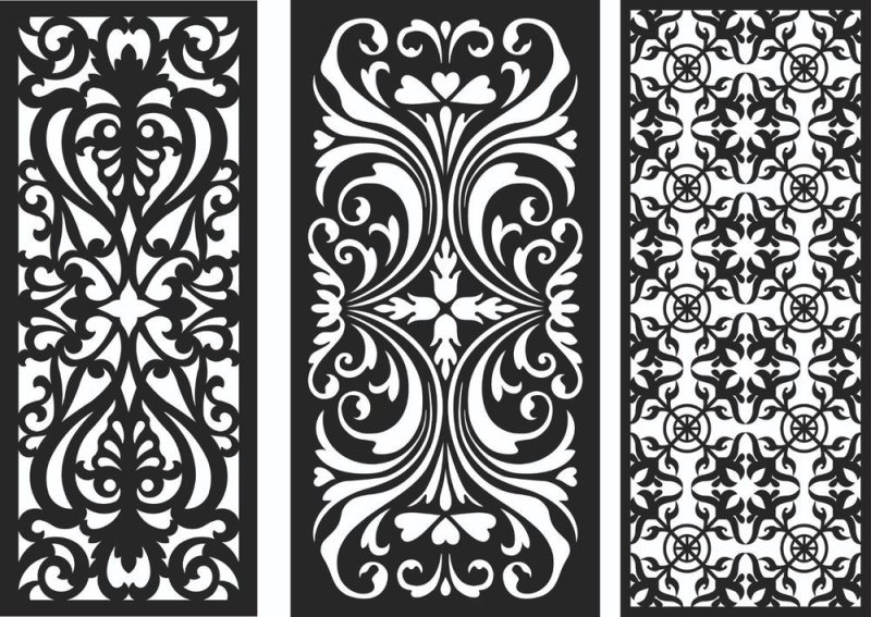 Вектор узоры для ЧПУ лазера Готика