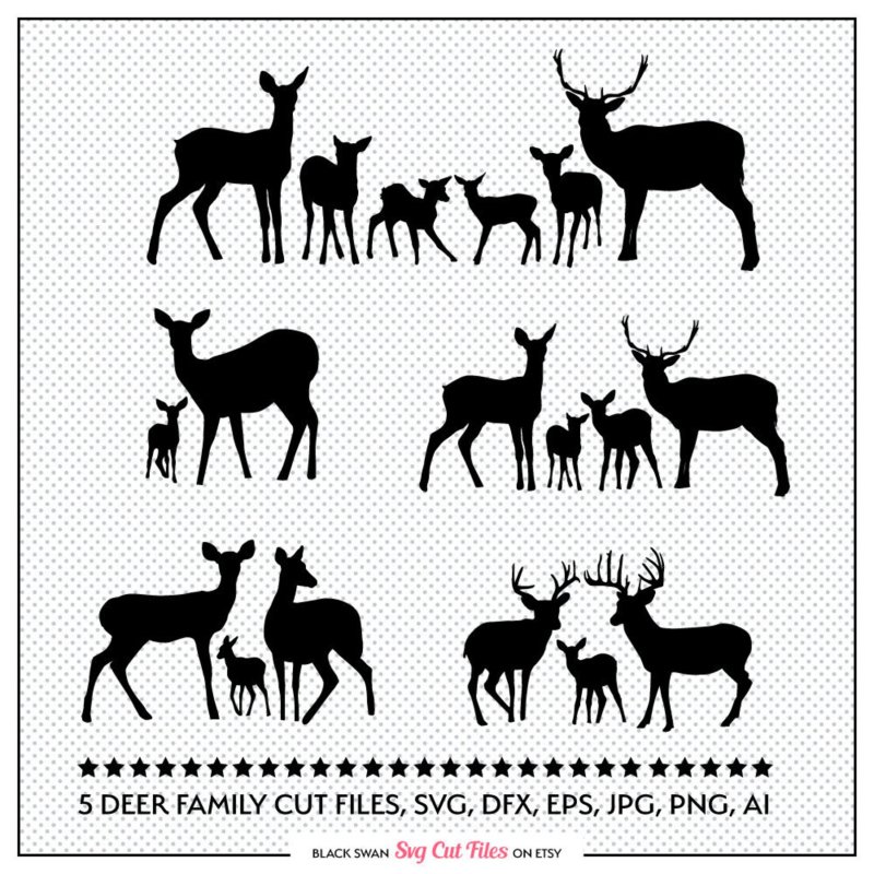 Силуэт оленя в лесу