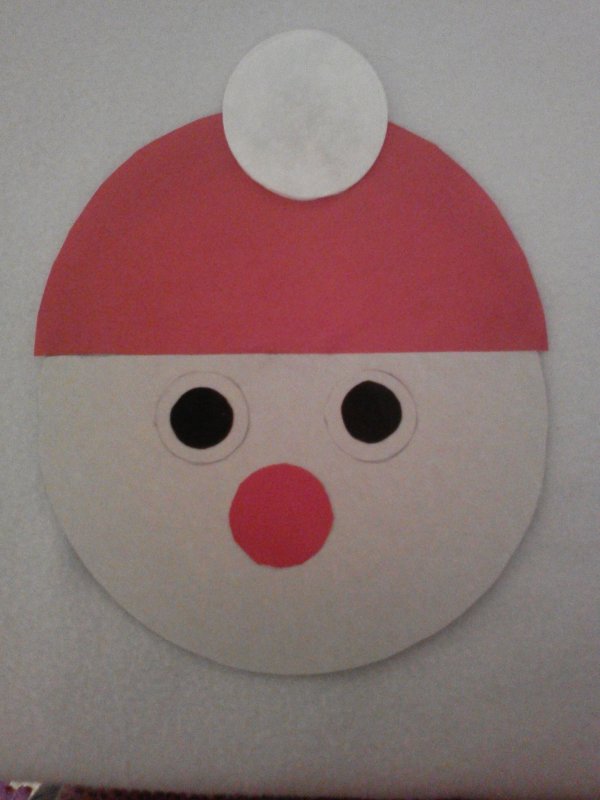 Дед Мороз из ватных дисков