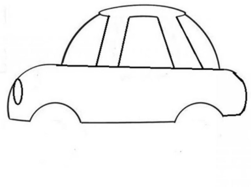 Трафарет машины без колес для рисования