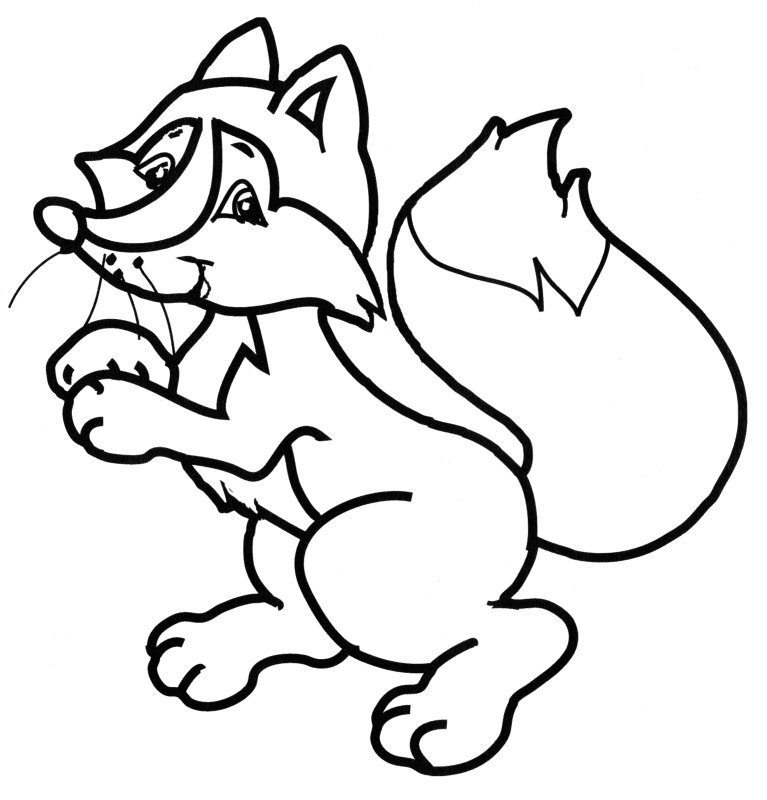 Раскраска лисы для детей