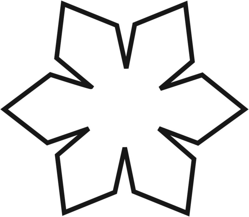 Трафарет снежинки для печенья