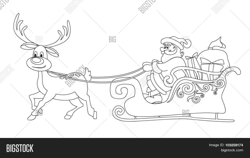 Олени и Нарты раскраска