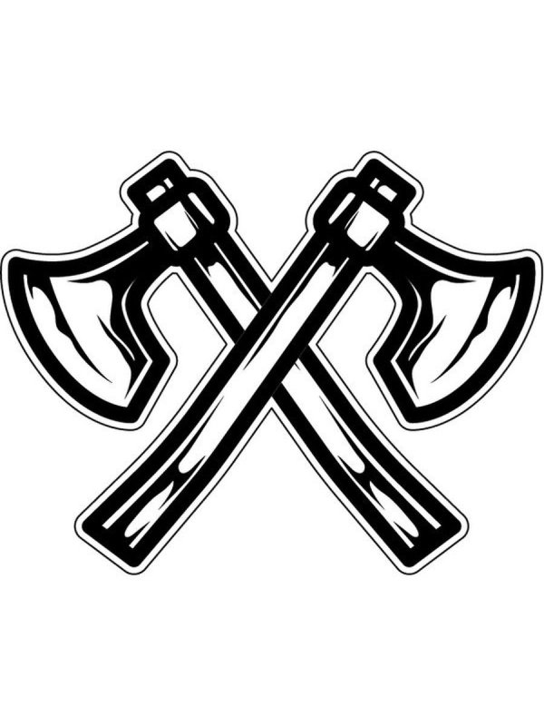 Трафарет на топор