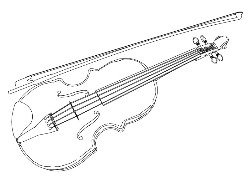 Скрипка раскраска для детей