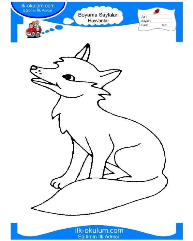 Волк и лиса раскраска