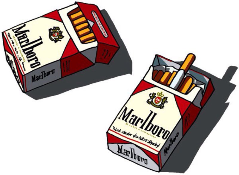 Пачка сигарет арт