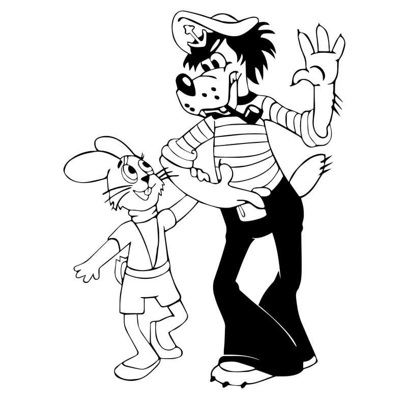 Волк ну погоди раскраска