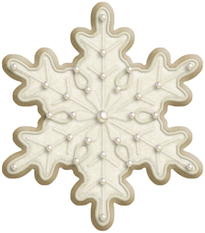 Пряники снежинки белые