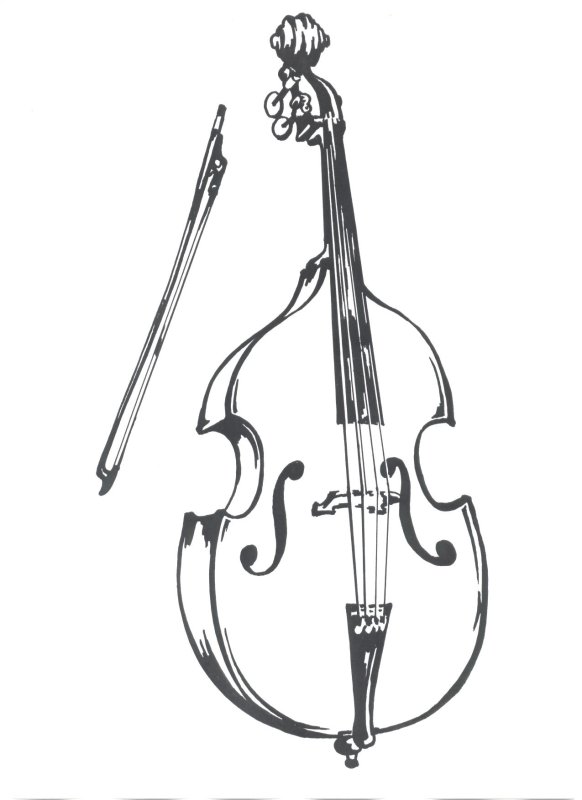 Контрабас раскраска