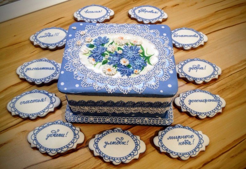 Пряничная шкатулка шаблон