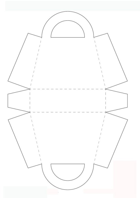 Сумочка из бумаги шаблон