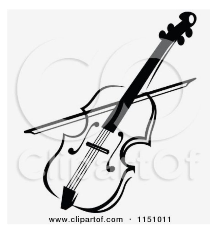 Скрипка на белом фоне