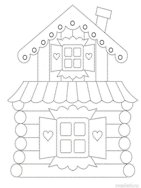 Раскраска сказки Теремок для детей 2-3 лет