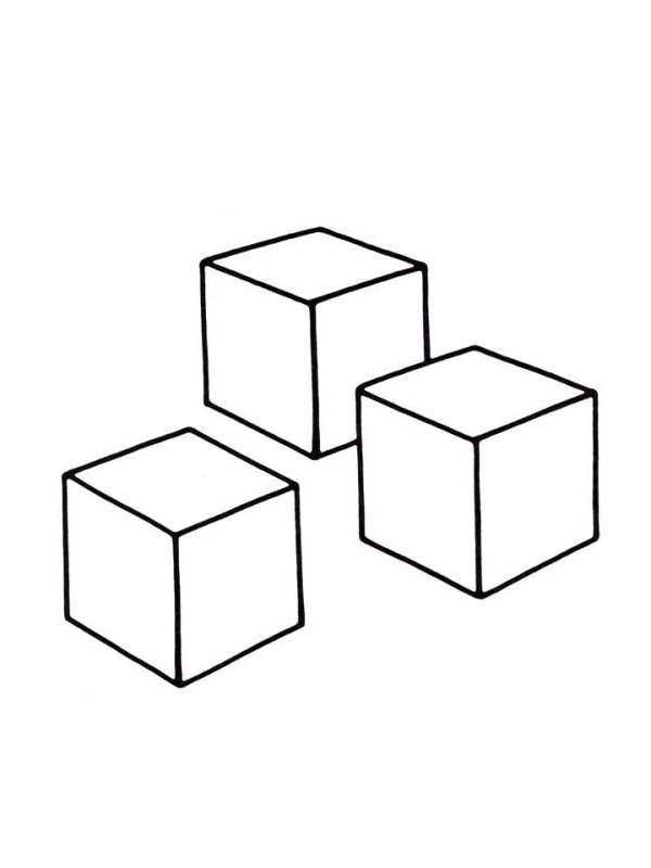 Кубики раскраска для малышей