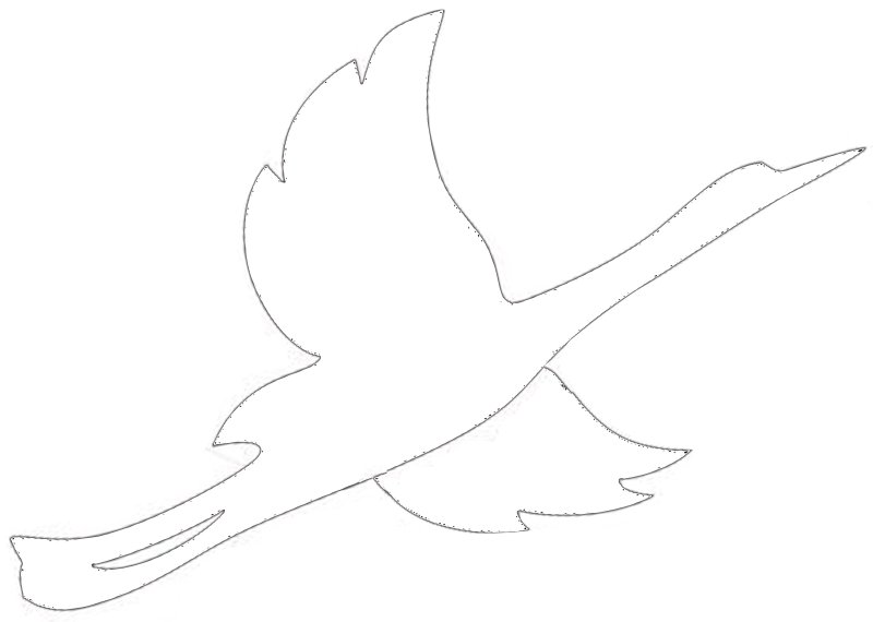 Журавли на окна трафареты