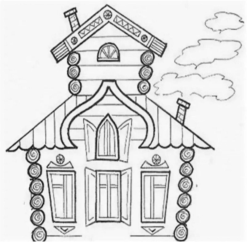 Теремок картинки для детей раскраски