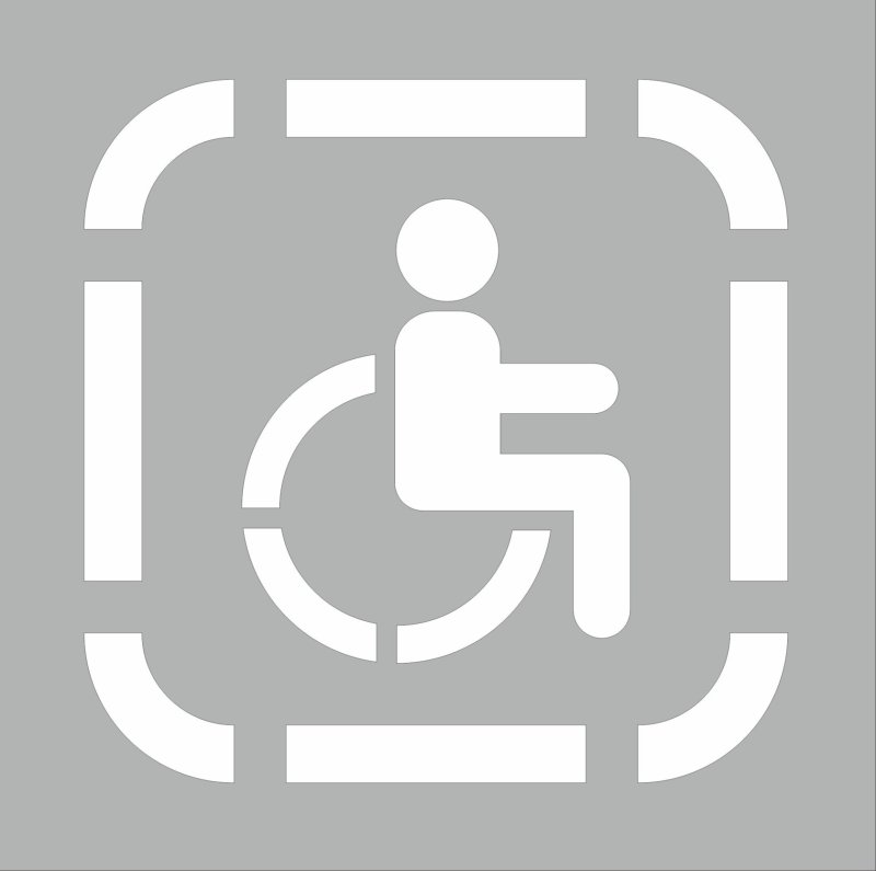 Трафарет парковка для инвалидов по ГОСТУ