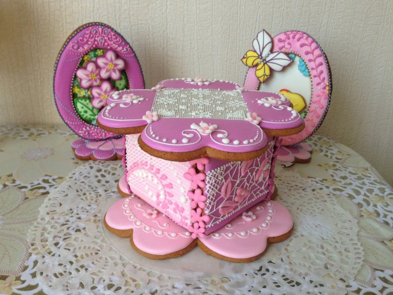 Пряничная шкатулка на 8 марта