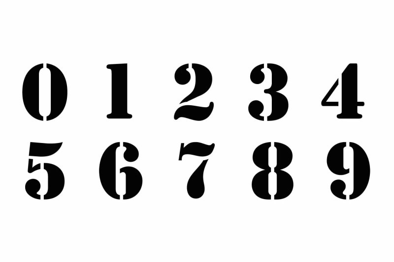 Трафарет "цифры"