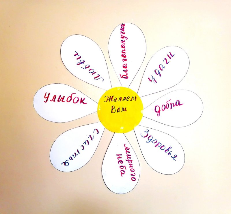 Ромашка с пожеланиями
