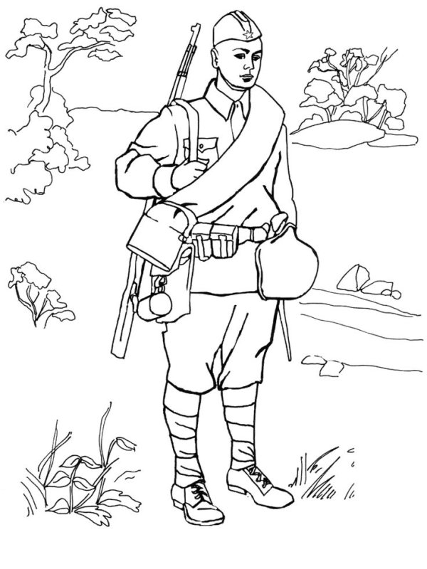 Раскраски Солдатов для детей
