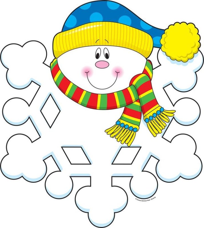 Веселые снежинки с шапкой