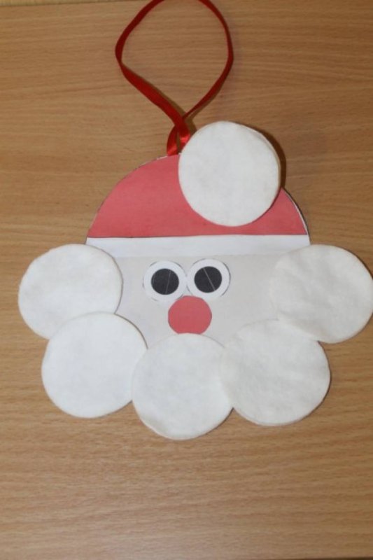 ДЕДТМОРОЗ из ватных дисков