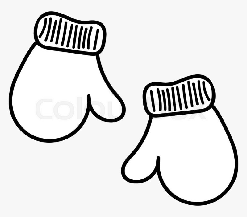 Рукавица трафарет