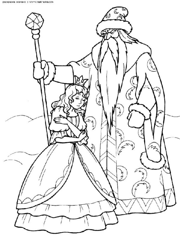 Раскраска к сказке Маршака двенадцать месяцев