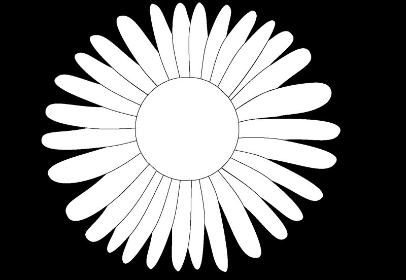 Ромашка раскраска