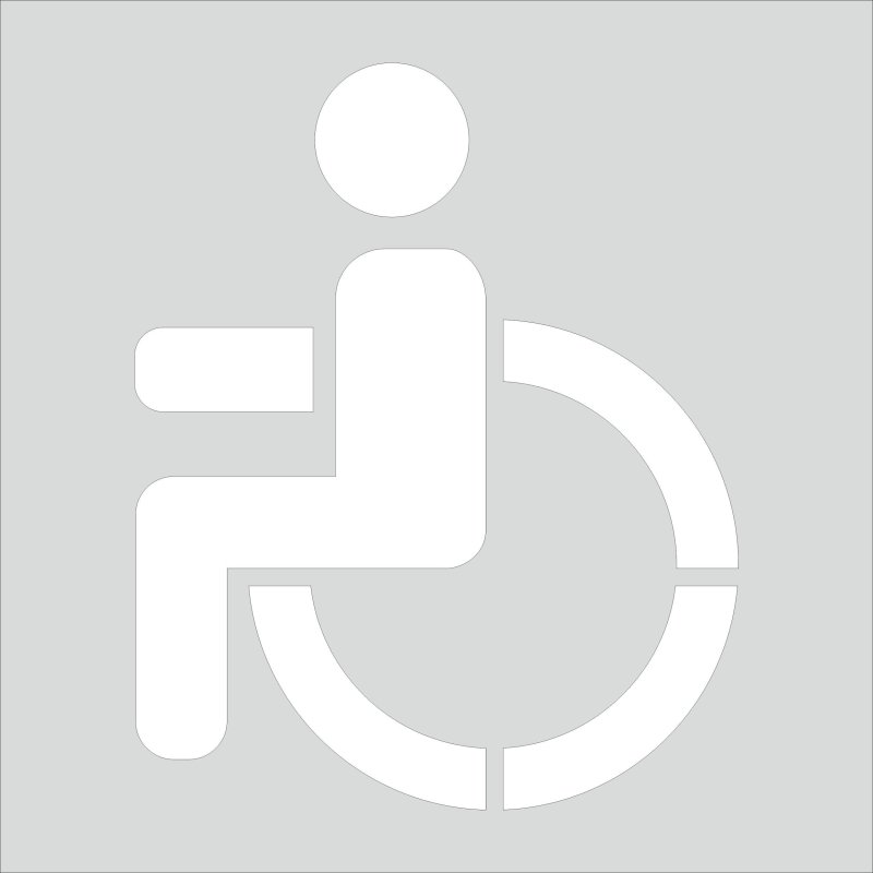 Трафарет парковка для инвалидов