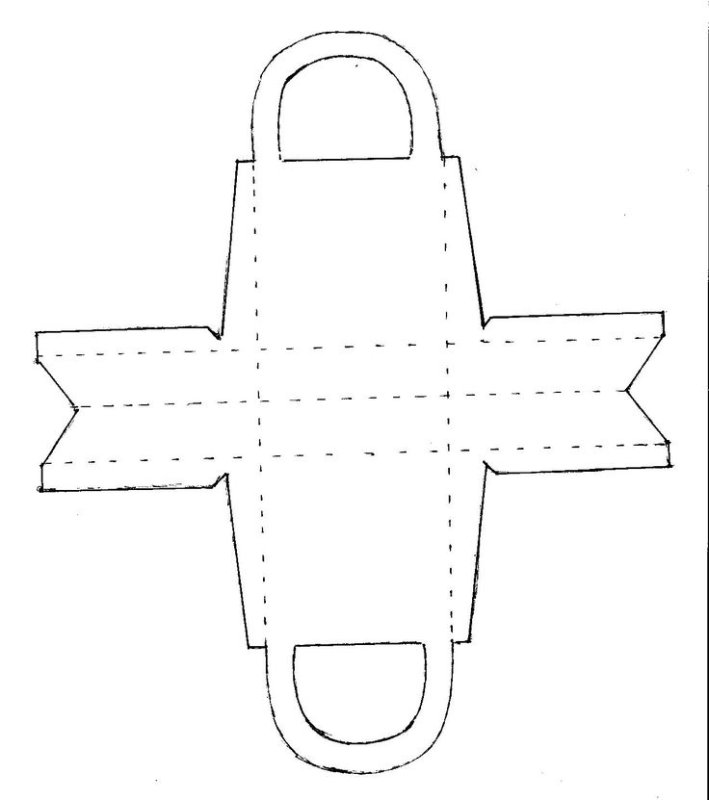 Сумочка из бумаги шаблон