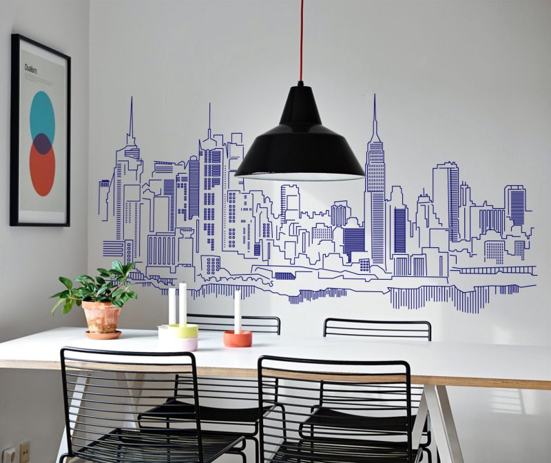 Настенная роспись на кухне