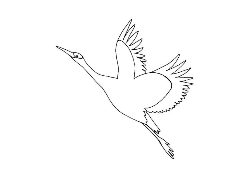 Журавлик раскраска для детей