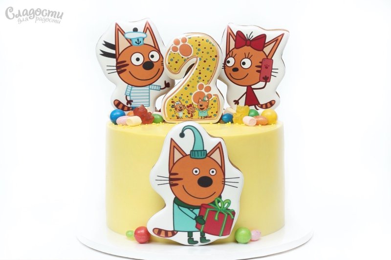 Торт 3 кота Карамелька