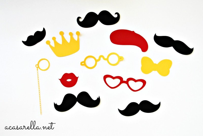 Усы на палочке для фотосессии